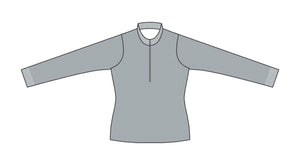 
                
                    Load image into Gallery viewer, Female 3/4 Mock Zip Running Top | Grey - ATACsportswear.com
                
            