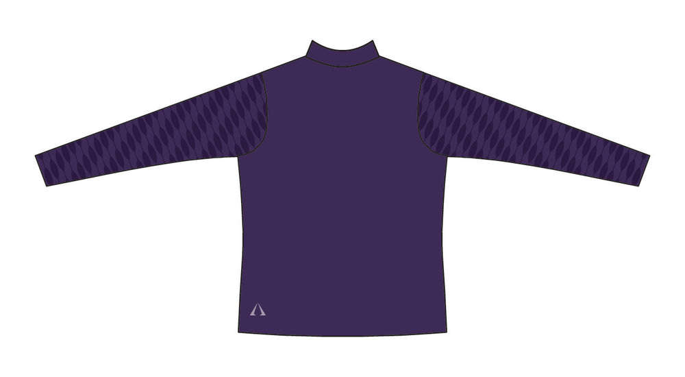 Male 3/4 Mock Zip Running Top | Purple - ATACsportswear.com
