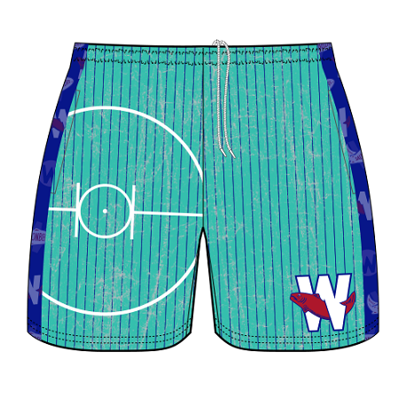 Geese Blue Wood Floor Youth Athletic Shorts