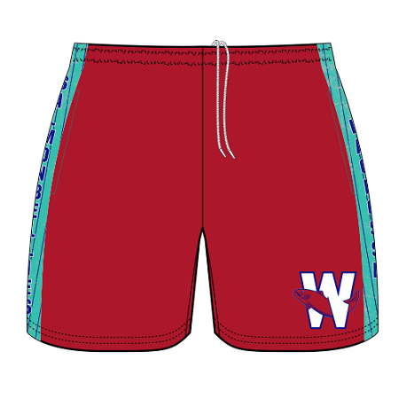 Geese Red Wood Floor Youth Athletic Shorts