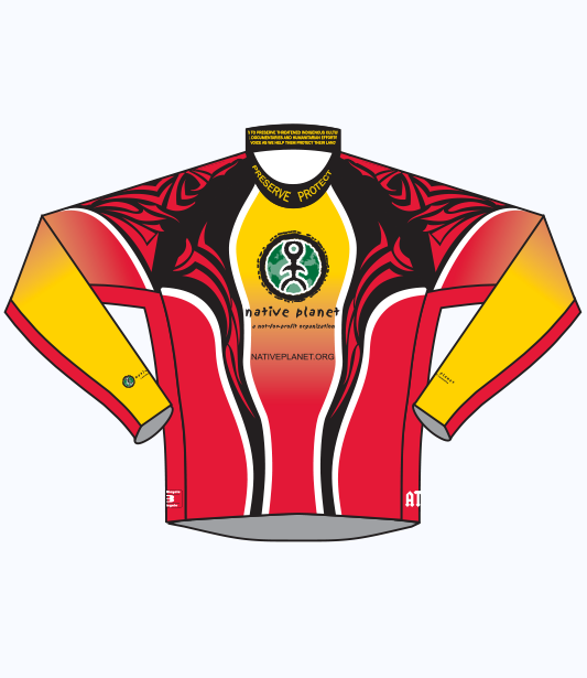 
                
                    Load image into Gallery viewer, Native Planet Cycling Jersey - Long Slv - Black &amp;amp; Red Tribal
                
            