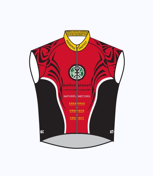 Native Planet Cycling Vest - Black & Red Tribal